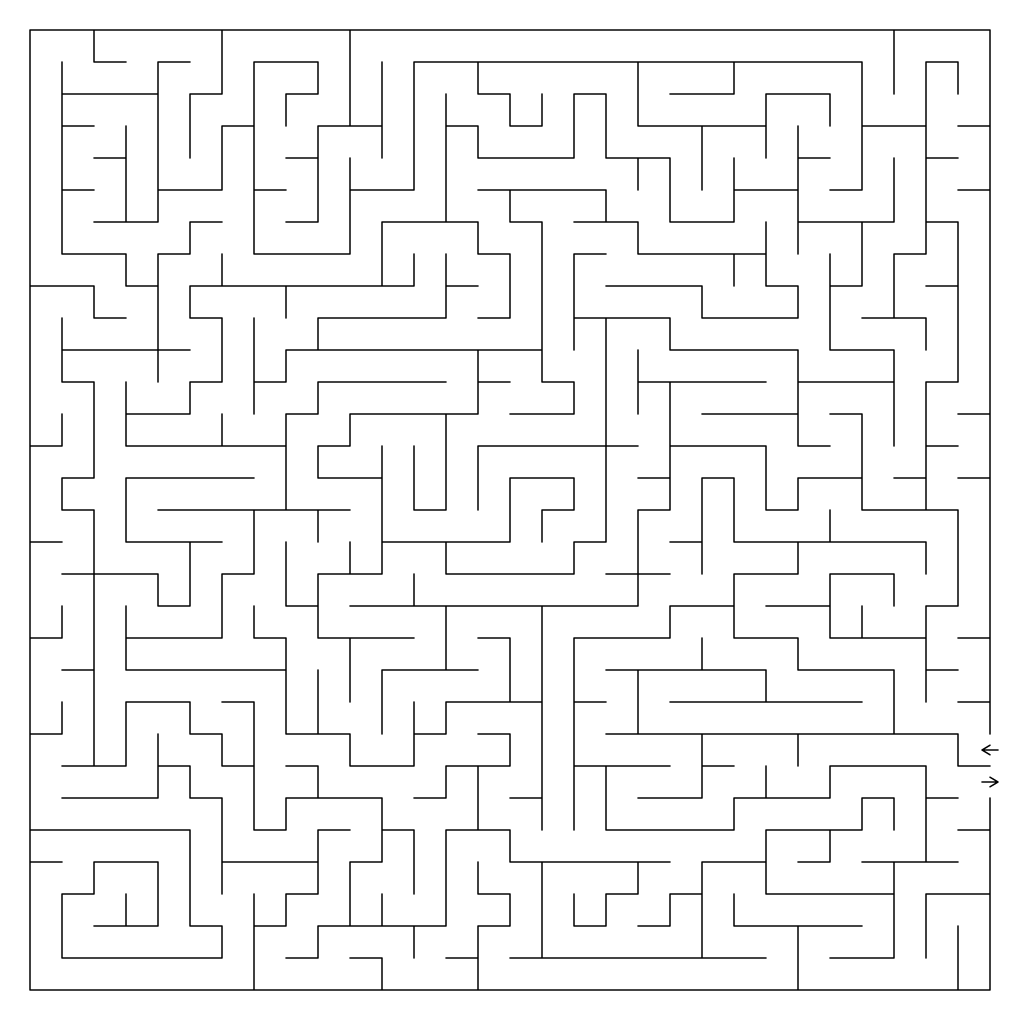 Sample maze page: expert Orthogonal maze, 30×30 grid