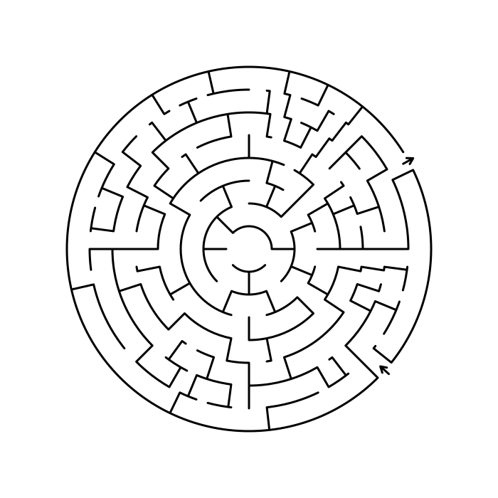 Sample maze page: medium Theta maze, 8×8 grid